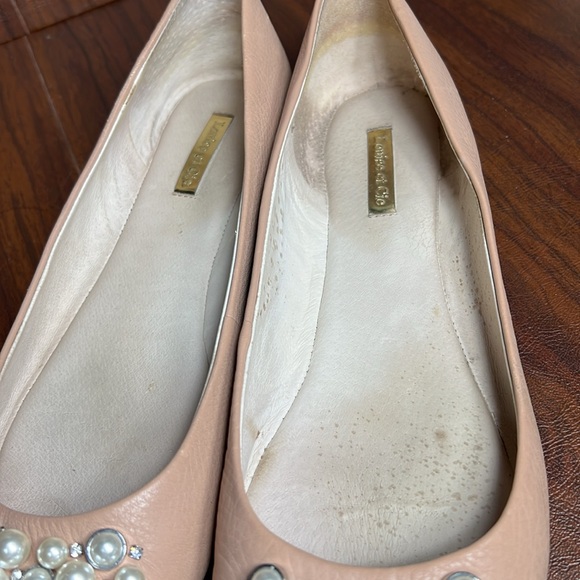 Louise & Cie Lo-Arella Tan Flats Pearl Cluster@Toe 11 M US - Picture 7 of 8
